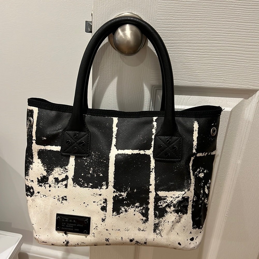 L.A.M.B. by Gwen Stefani bag. Gently worn, bought at Nordstrom-black/off-white